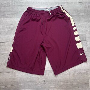 Nike FSU Florida State Seminoles Elite Stripe Dri-FIT Basketball Shorts Men’s XL